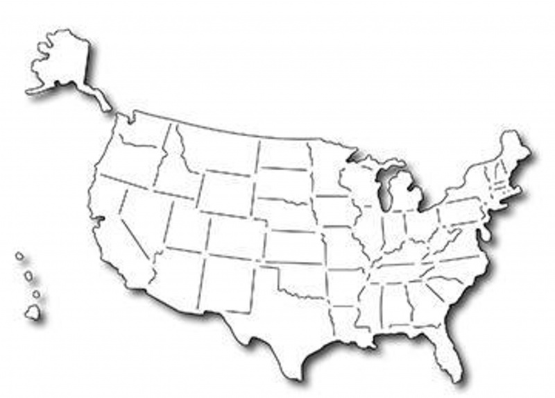 Frantic Stamper Precision Die - Usa Map (Set Of 3 Dies)