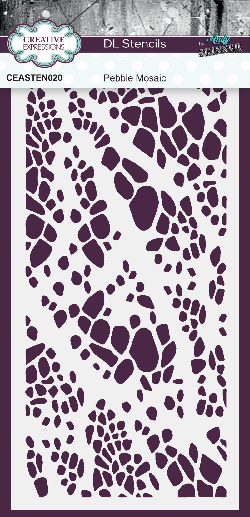 Creative Expressions Andy Skinner Pebble Mosaic Dl Stencil
