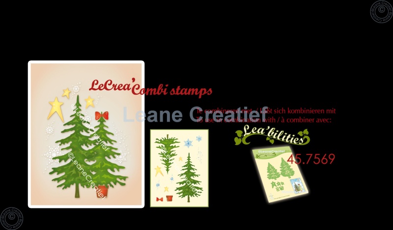 Lecreadesign Combi Clear Stamp Christmas Trees