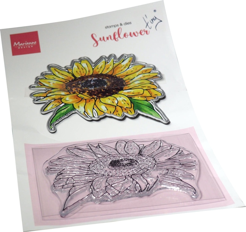 Marianne Design Clear Stamp & Die Set - Tiny's Flowers - Sunflower