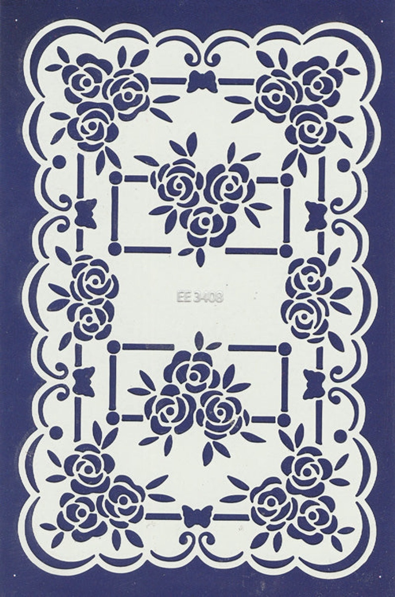 English Embossing Stencil - Roses (Ee3408)