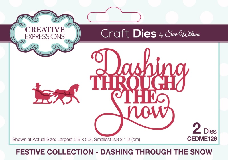 Creative Expressions Sue Wilson Festive Mini Expressions Dashing Through The Snow Craft Die