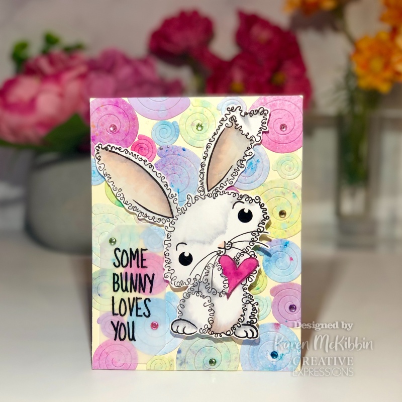 Woodware Clear Singles Fuzzie Friends Bella The Bunny 4 In X 6 In Stamp
