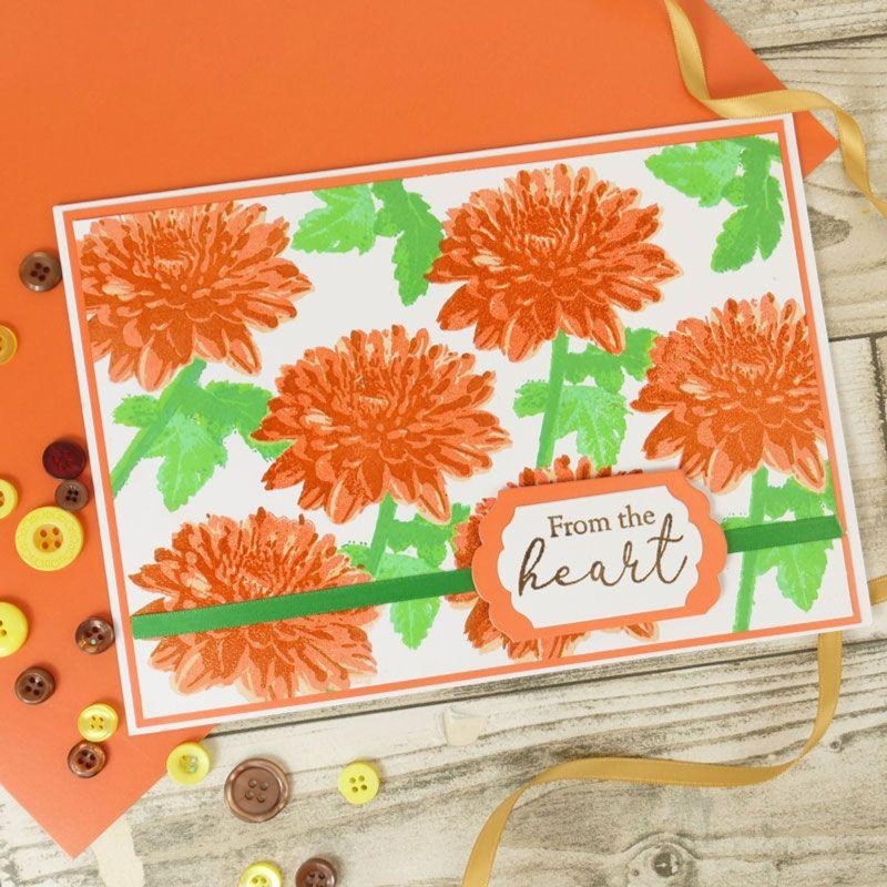 For The Love Of Stamps - Layering Chrysanthemum A5 Stamp Set