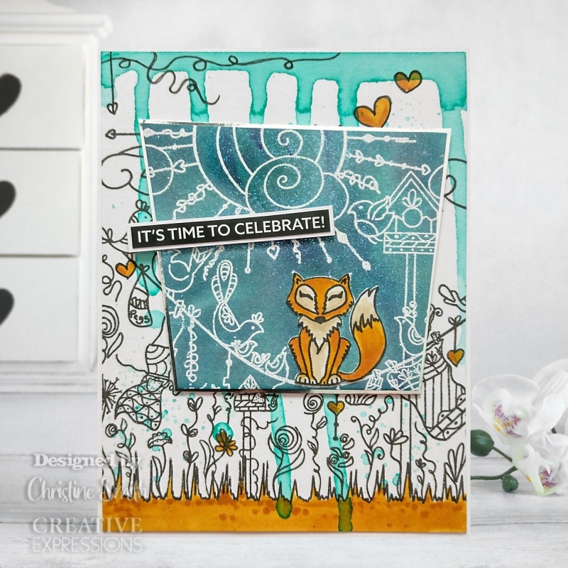 Creative Expressions Bonnita Moaby Hanging Out 5.9 In X 4.3 In Rubber Stamp