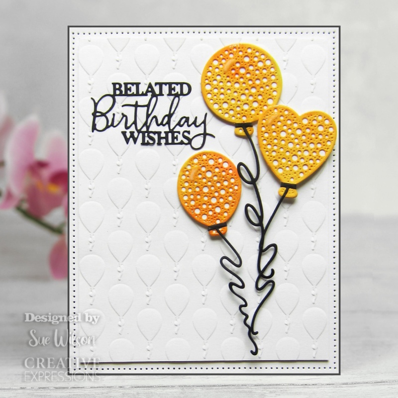 Creative Expressions Balloons 5 3/4 In X 7 1/2 In 3D Embossing Folder