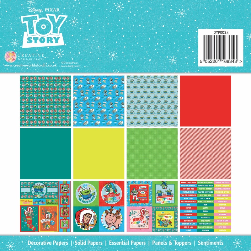 Toy Story - Christmas Card Making 8 In X 8 In Pad