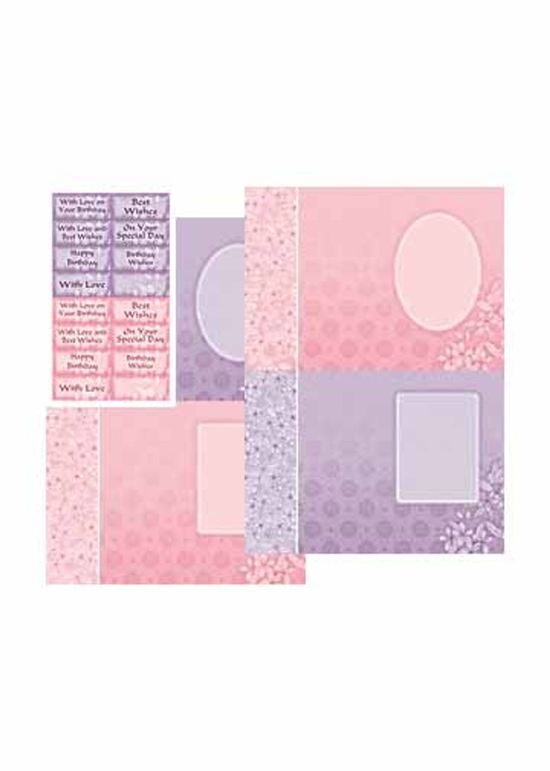 Dufex Metallic Designercards & Sayings Pink & Purple