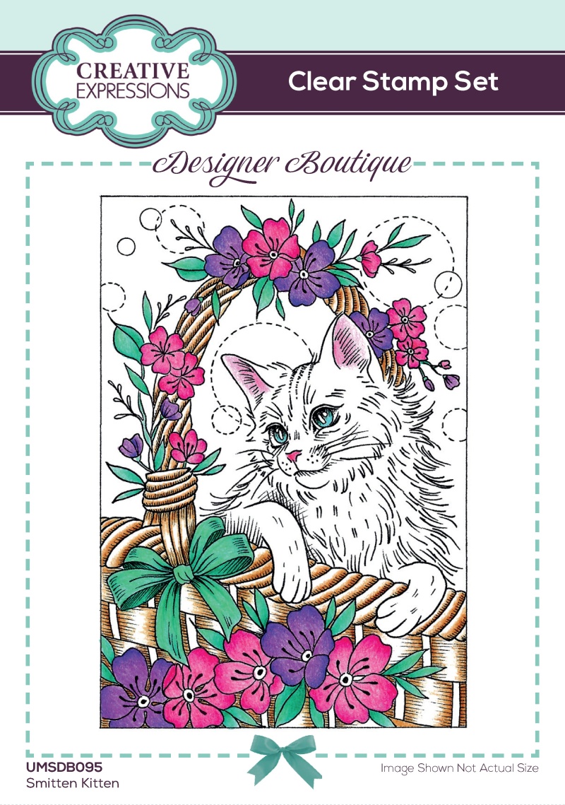 Creative Expressions Designer Boutique Smitten Kitten 6 In X 4 In Clear Stamp Set