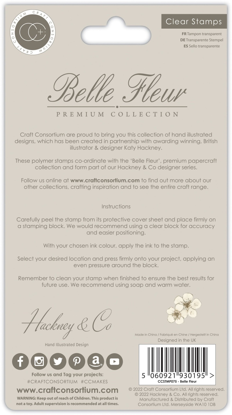 Craft Consortium Belle Fleur - Stamp Set