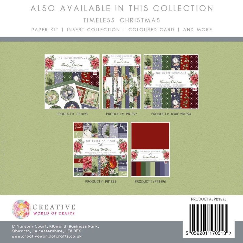 The Paper Boutique Timeless Christmas 8X8 Embellishments Pad