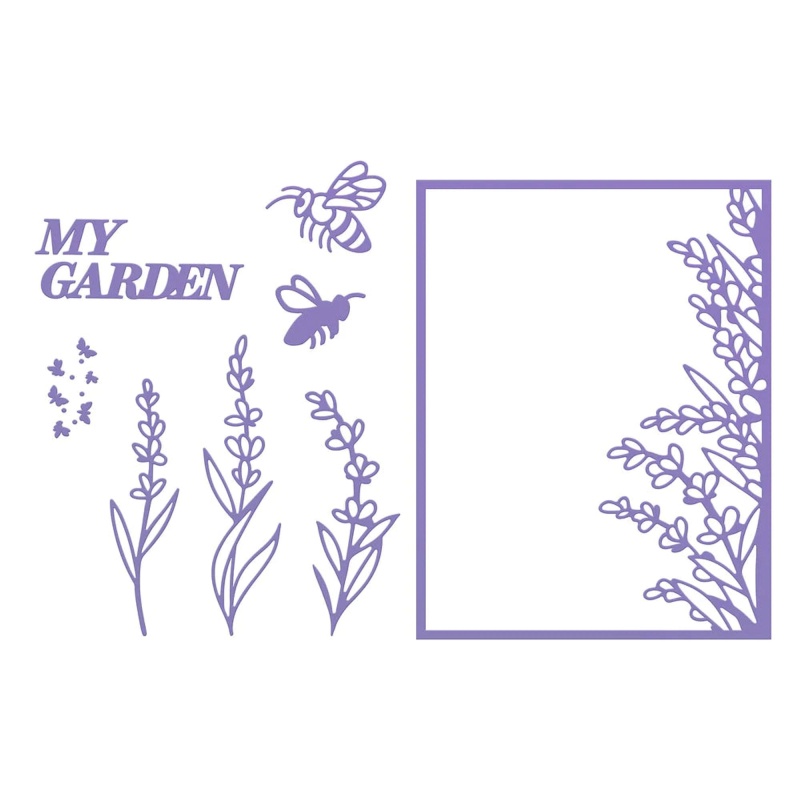 Couture Creations - Lavender Love Die - Garden Frame (8Pc)