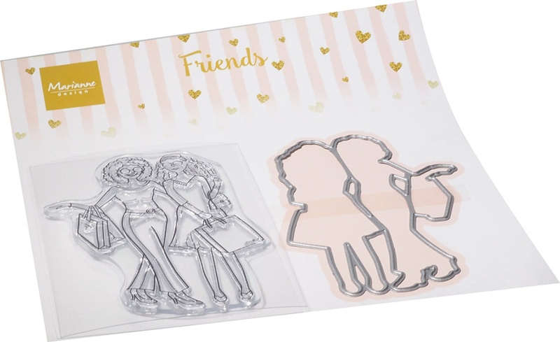 Marianne Design Clear Stamp & Die Set - Friends
