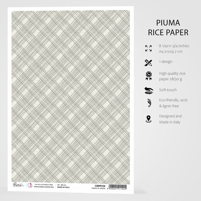 Ciao Bella Rice Paper A4 Shades Of Brown