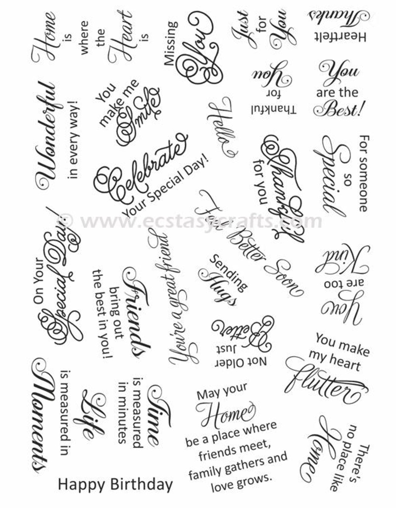 Creative Expressions - Clear Stamp Set - Sweet Wishes
