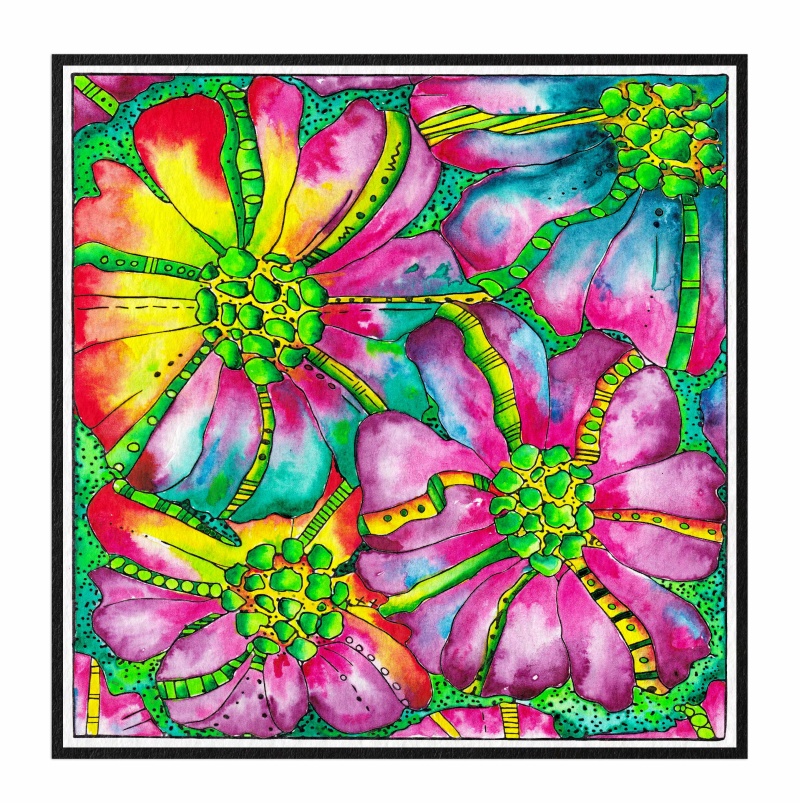 Jl Clear Stamp Moodles Of Flowers Mindful Moodling 203,2X203,2X3mm 1 Pc Nr.192