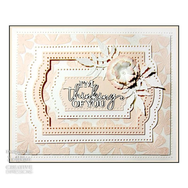 Creative Expressions Sue Wilson Noble Scalloped End Rectangles Craft Die
