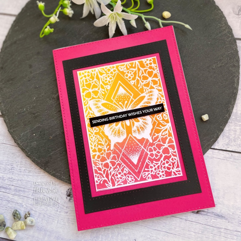 Creative Expressions Designer Boutique Apple Blossom Flutters 6 In X 4 In Clear Stamp Set