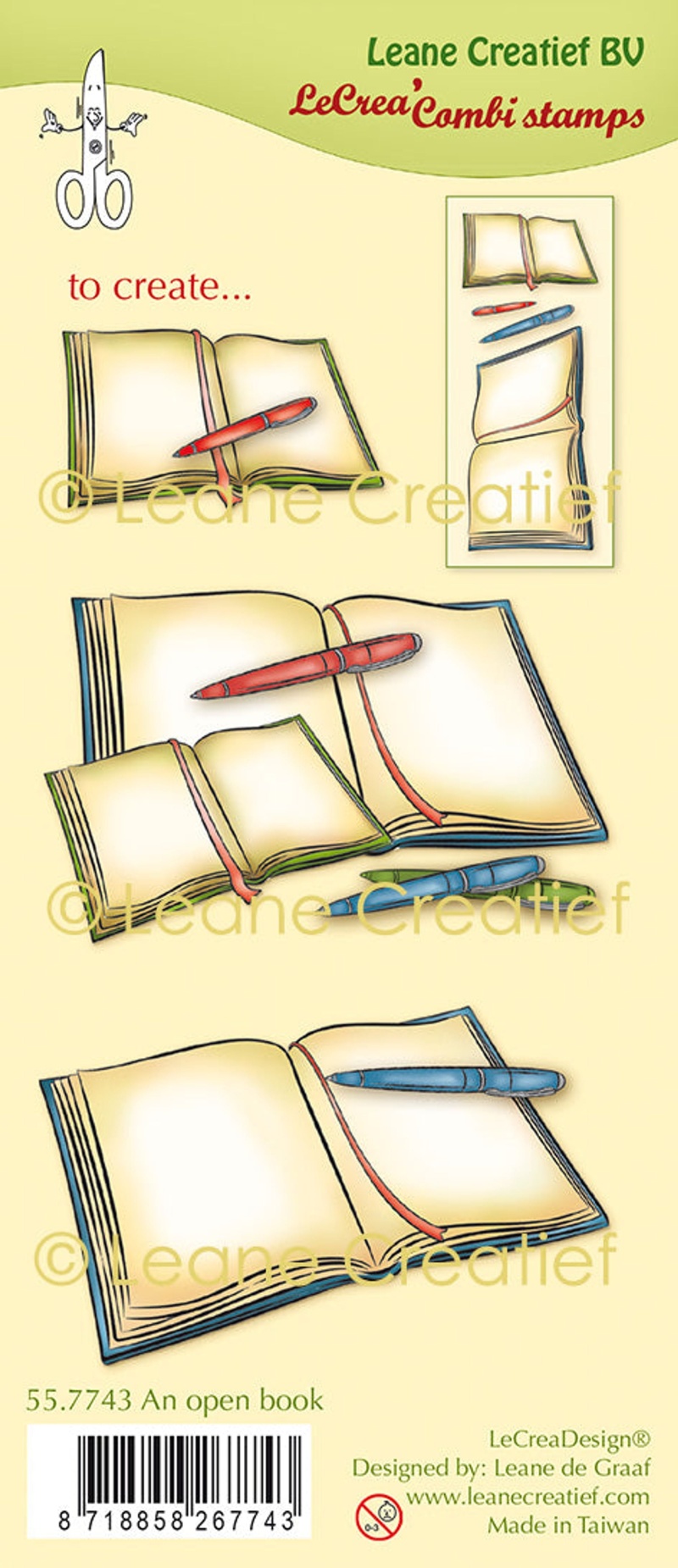 Lecreadesign Combi Clear Stamp An Open Book