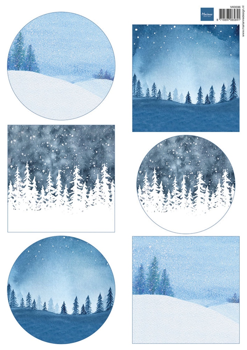 Marianne Design A4 Cutting Sheet - Winter Landscapes