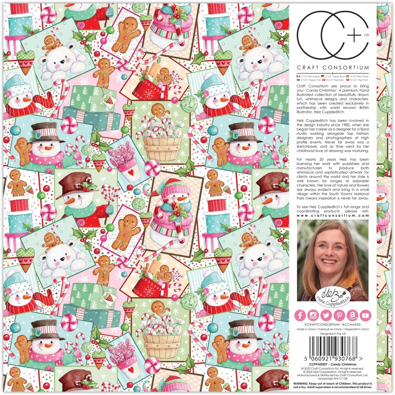 Craft Consortium Candy Christmas - 12X12 Paper Pad