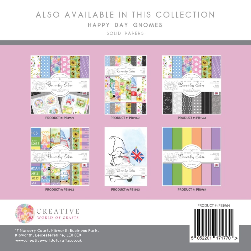 The Paper Boutique Happy Day Gnomes Colour Card Collection