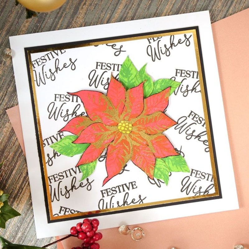 For The Love Of Stamps - Layering Poinsettia A5 Stamp Set
