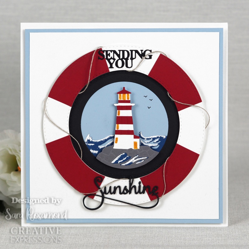 Creative Expressions Sue Wilson Stained Glass Collection Beach Lighthouse Craft Die
