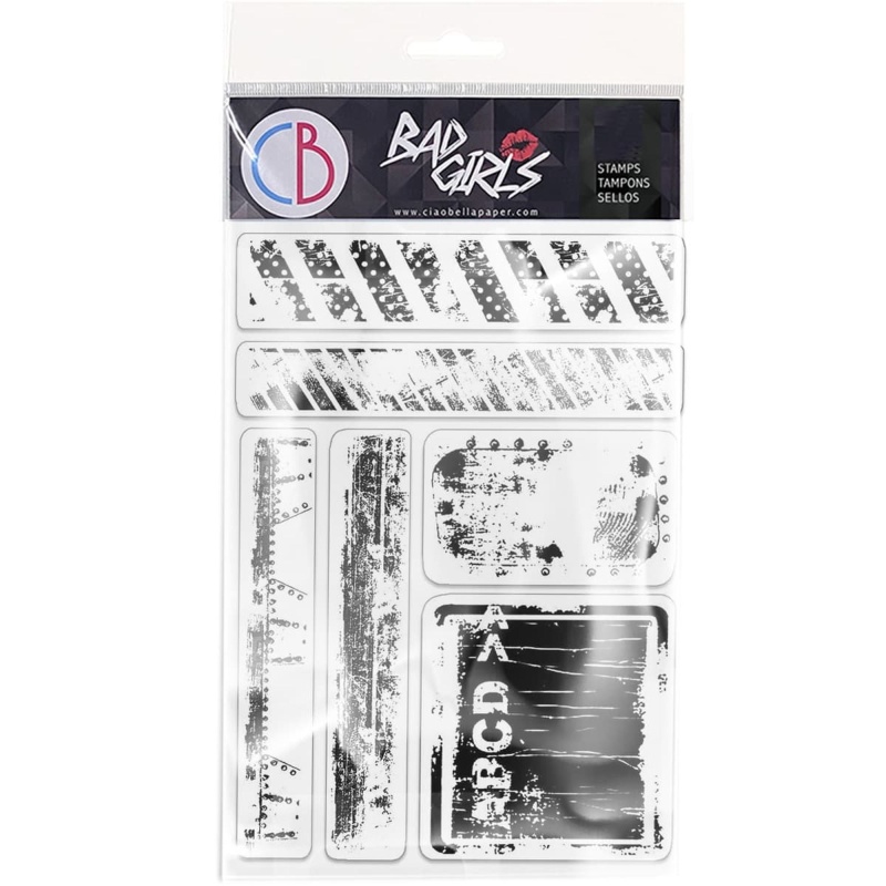 Ciao Bella Clear Stamp Set 4"X6" Urban Tags & Borders