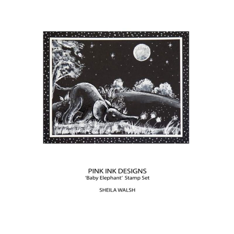 Pink Ink Designs Baby Elephant 6 In X 8 In Clear Stamp Set