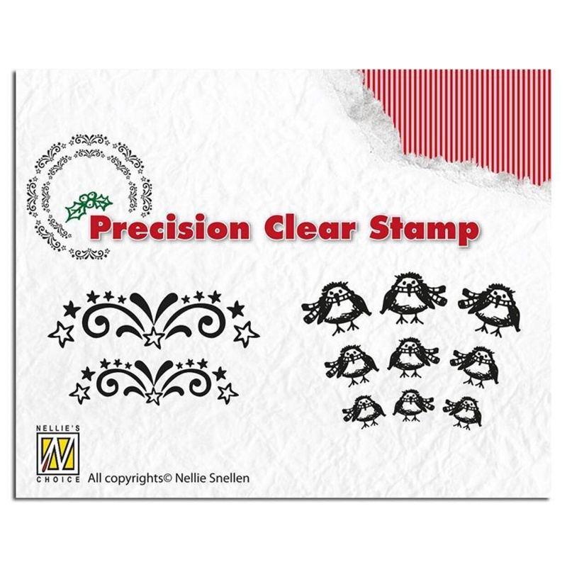 Precision Stamps - Christmas - Starburst-Robin