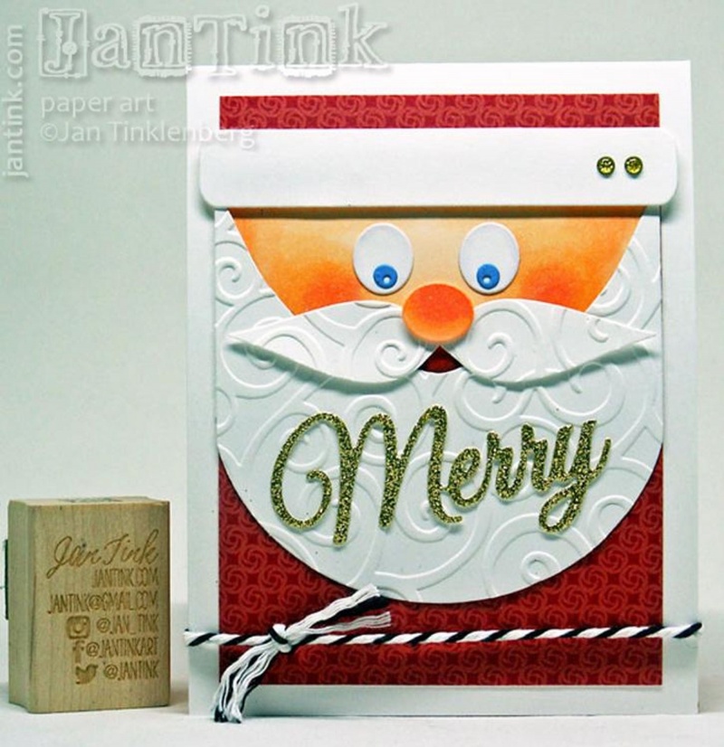 Frantic Stamper Precision Die - Santa Face Card Maker