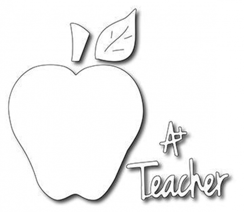 Frantic Stamper Precision Die - Teacher's Apple