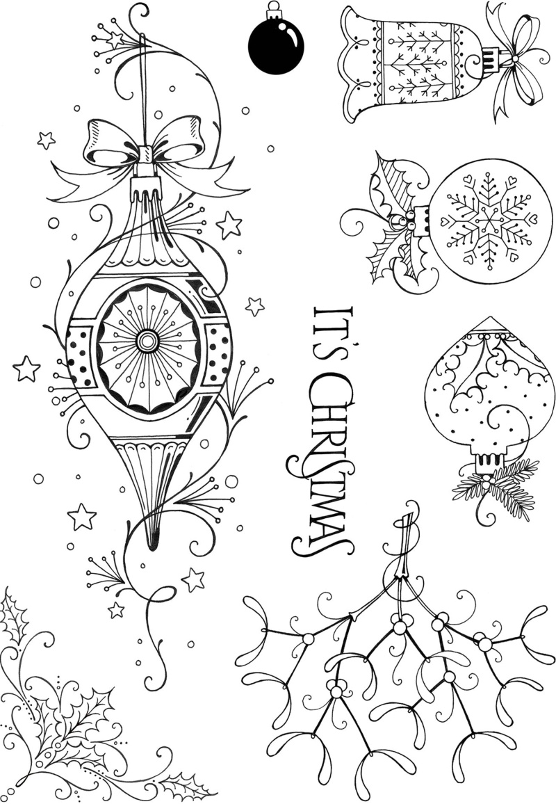 Pink Ink Designs Baubles 6 In X 4 In Clear Stamp Set