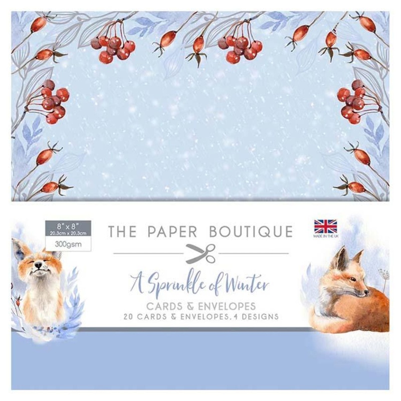 The Paper Boutique A Sprinkle Of Winter 8X8 Card & Envelope Pack