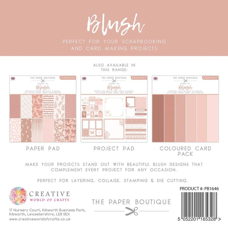 The Paper Boutique Everyday - Shades Of - Blush 8 In X 8 In Project Pad