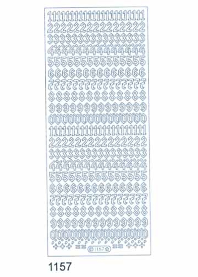 Deco Stickers - Numbers Silver
