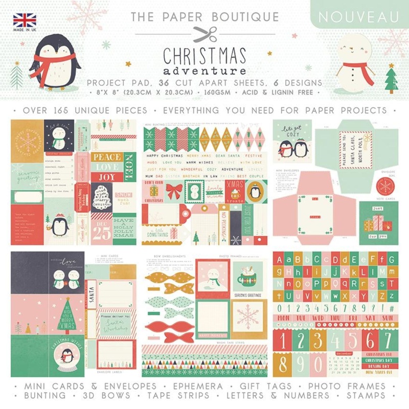 The Paper Boutique Christmas Adventure 8X8 Project Pad