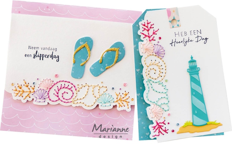 Marianne Design Craftables Die - Stitching Border Seashells