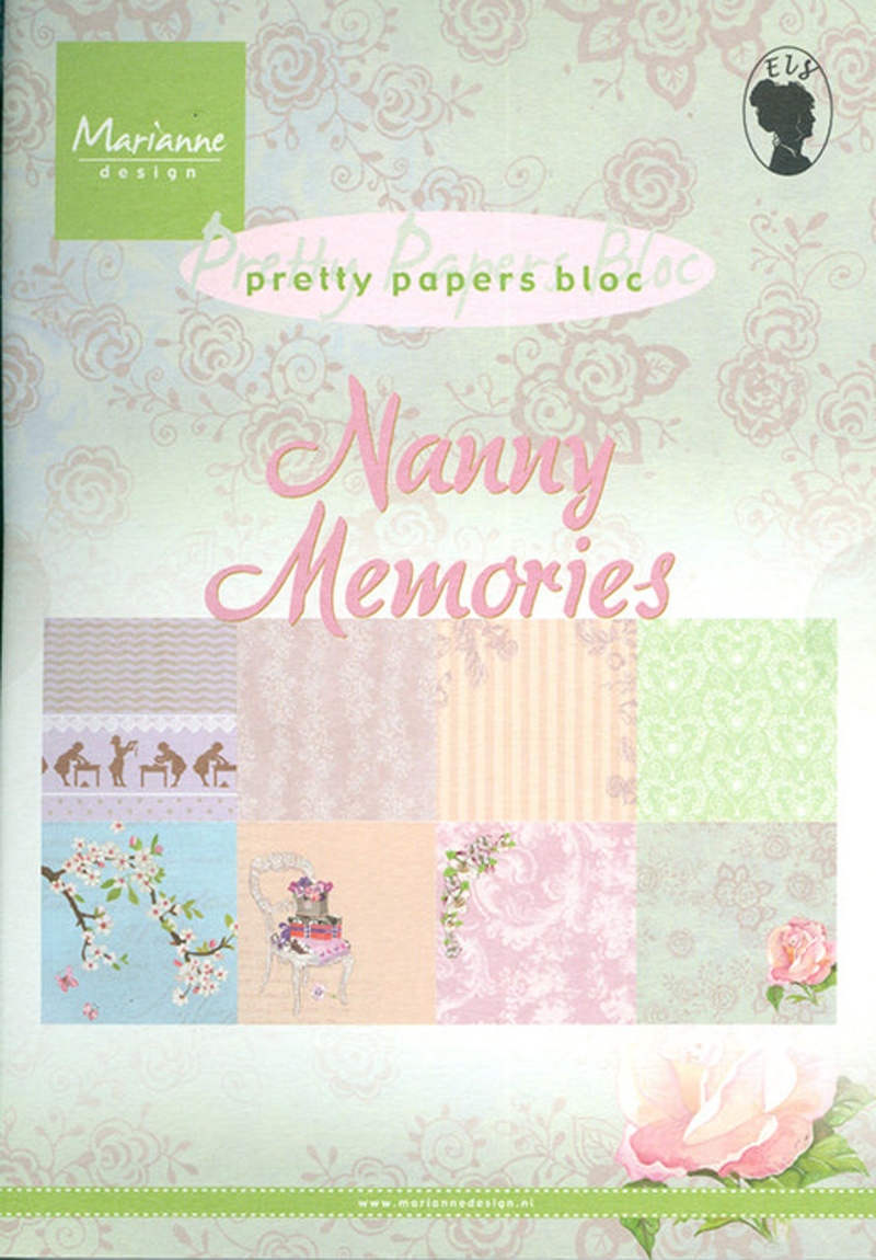 Marianne Design A5 Pretty Paper Bloc Nanny Memories