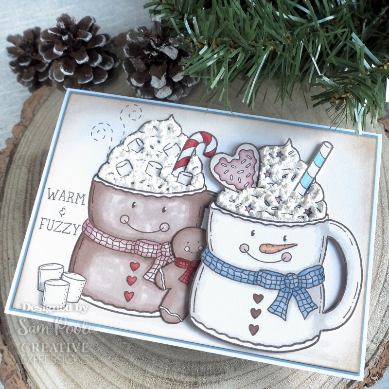 Creative Expressions Sam Poole Novelty Christmas Mugs 6 In X 8 In Clear Stamp Set