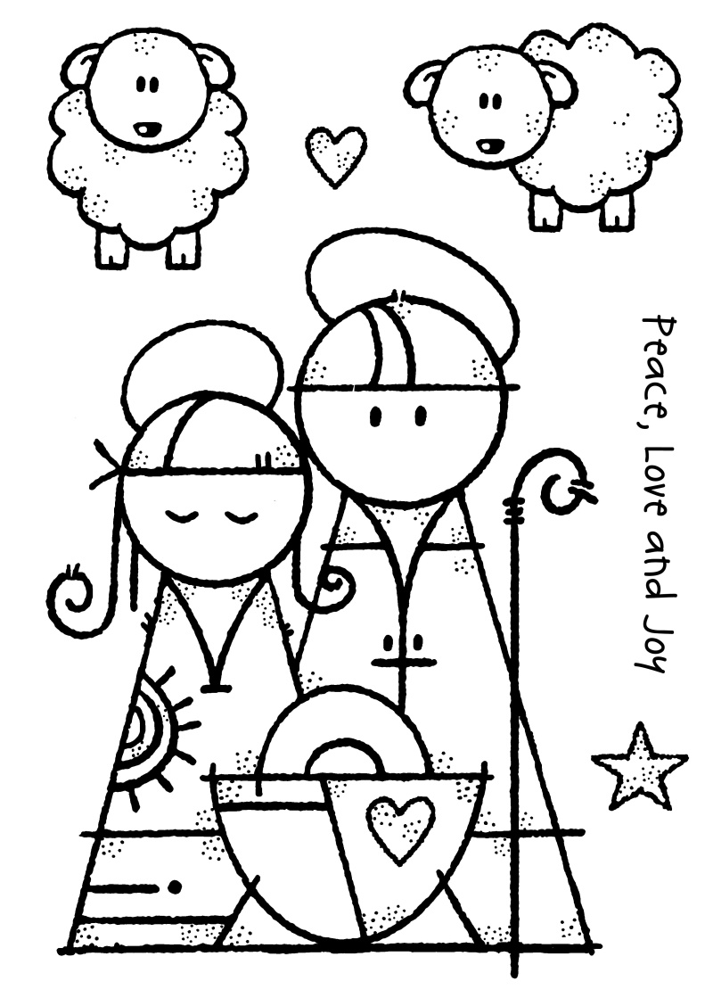 Woodware Clear Singles Mary & Joseph 4 In X 6 In Stamp