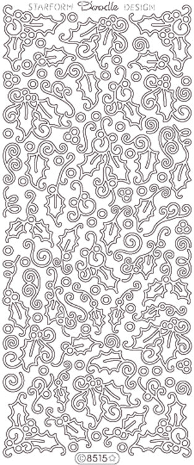 Deco Stickers -Swirls And Holly