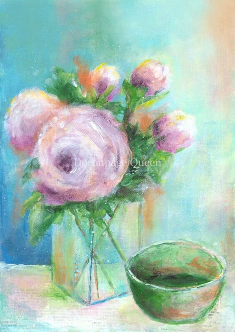 Ellen J Goods - Cottage Roses Iii A4 Rice Paper - 5 Sheets
