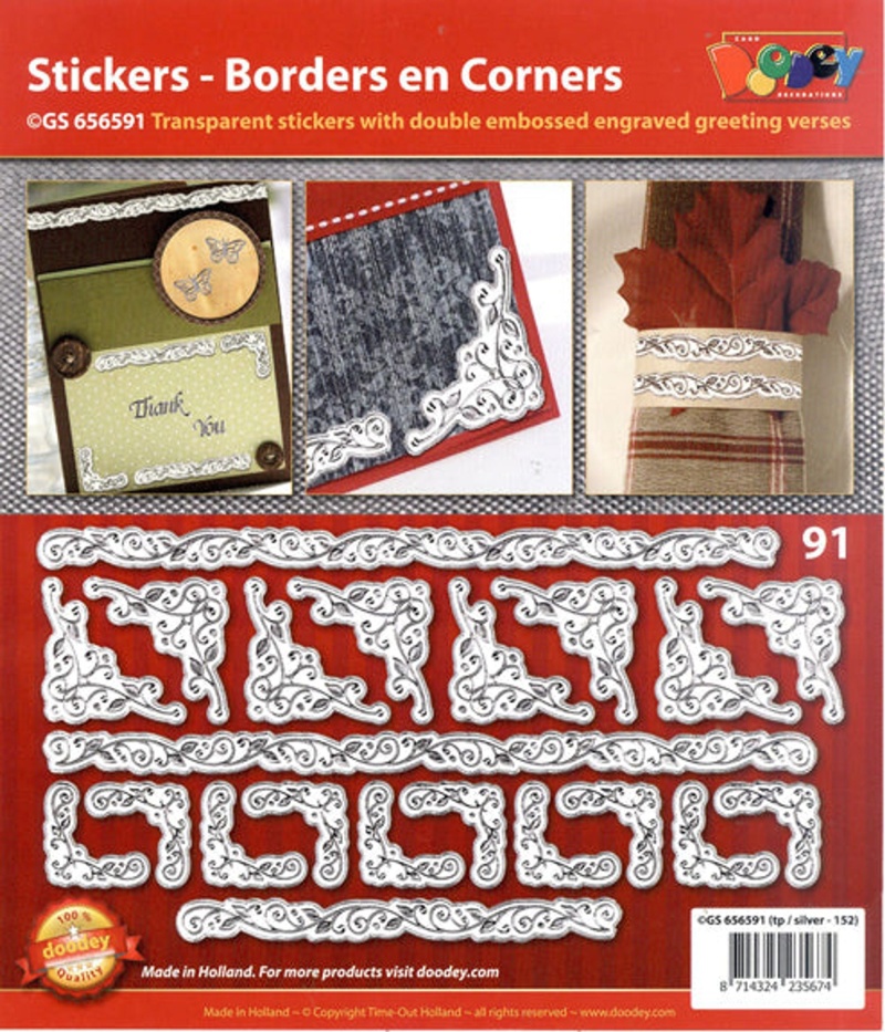Stickers - Corners/Frames - Gold/Silver