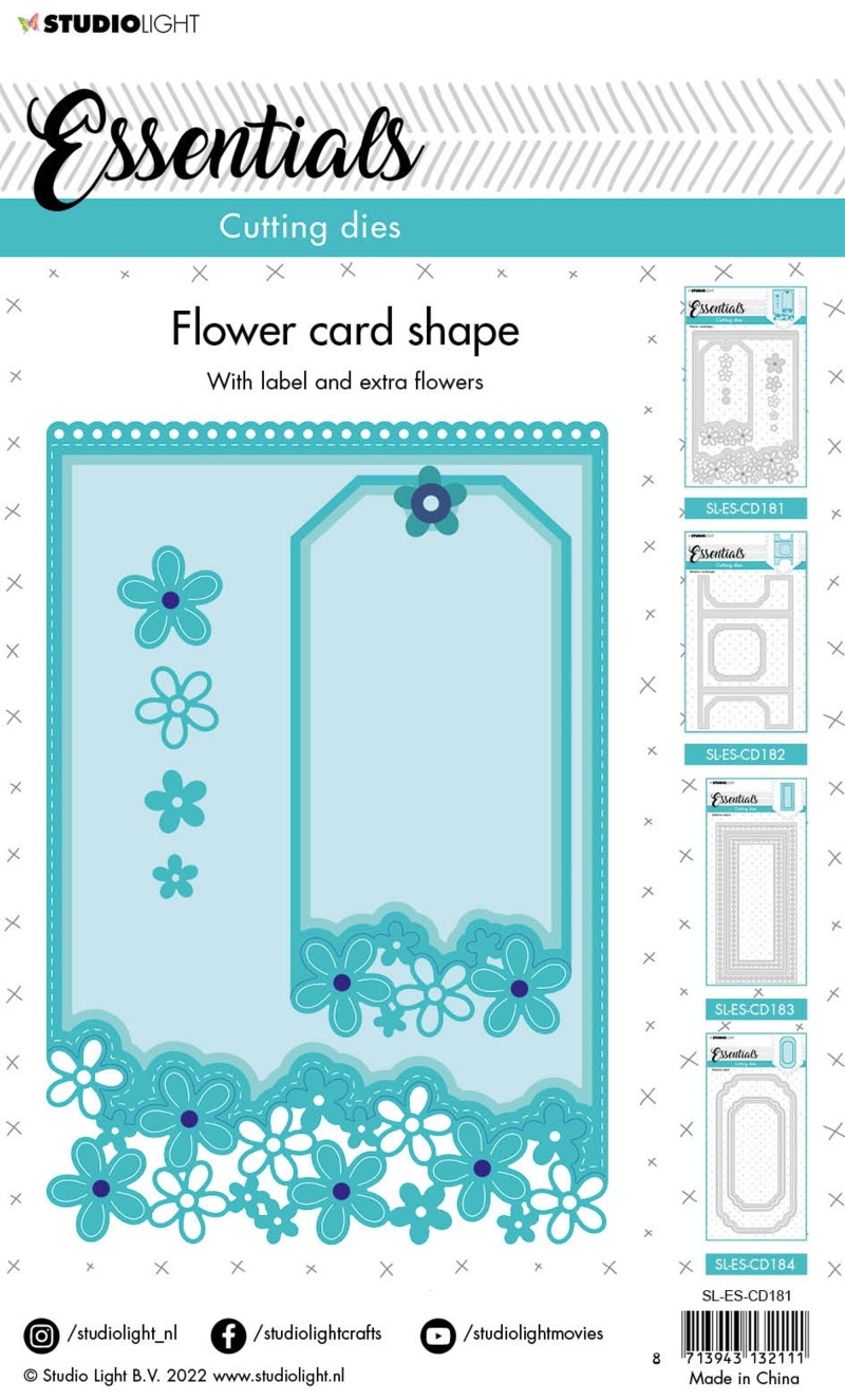 Sl Cutting Die Flower Cardshape Essentials 140X205x1mm 1 Pc Nr.181
