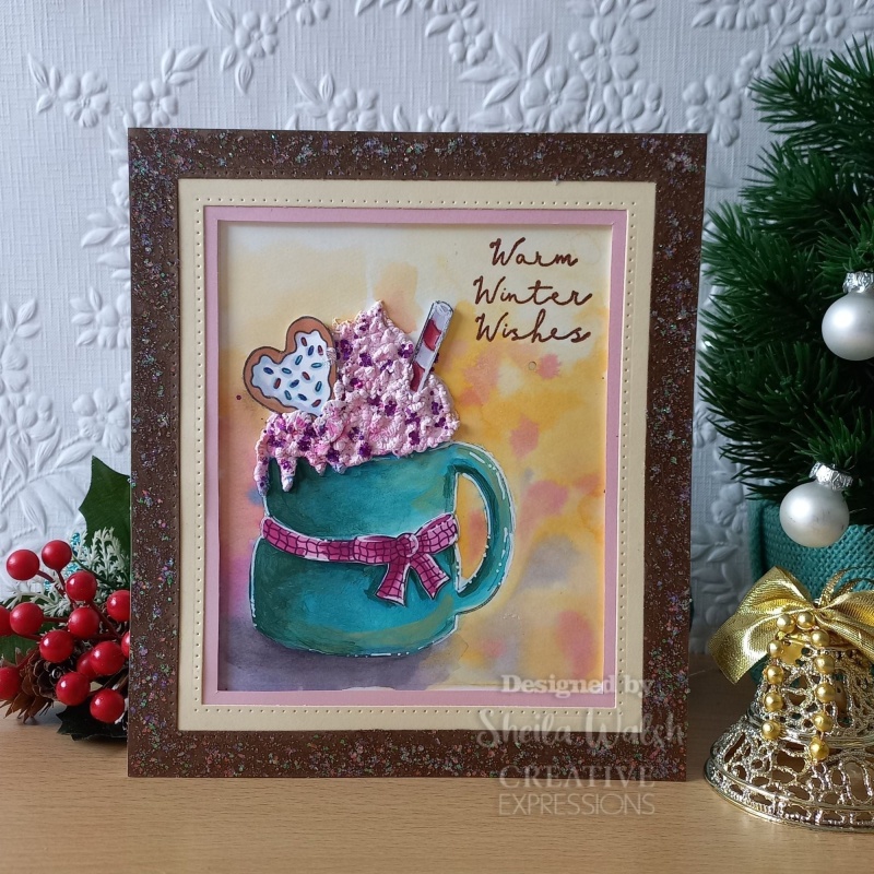 Creative Expressions Sam Poole Novelty Christmas Mugs 6 In X 8 In Clear Stamp Set