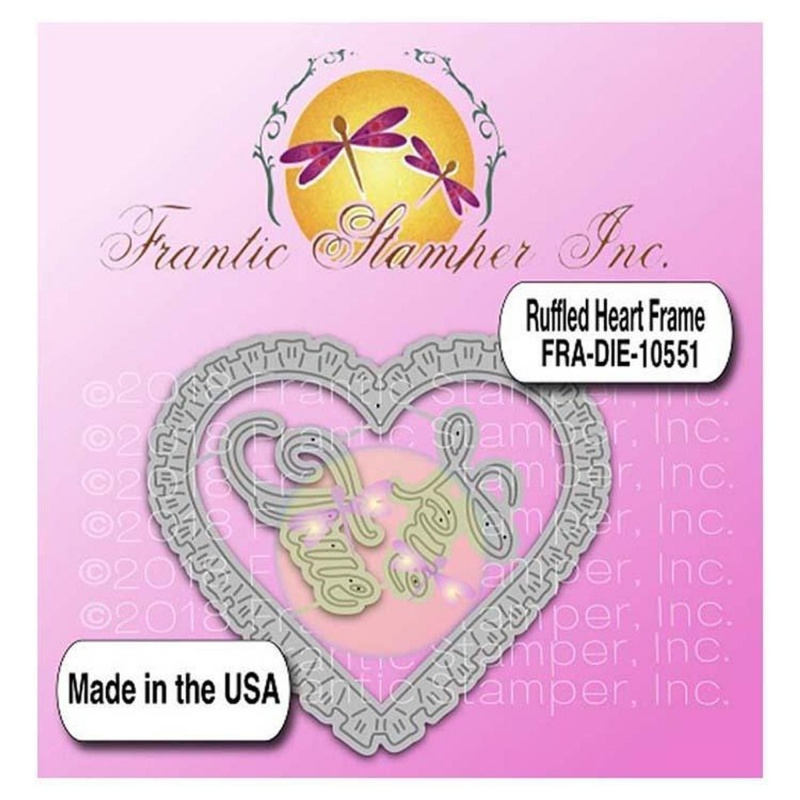 Frantic Stamper Precision Die - Ruffled Heart Frame