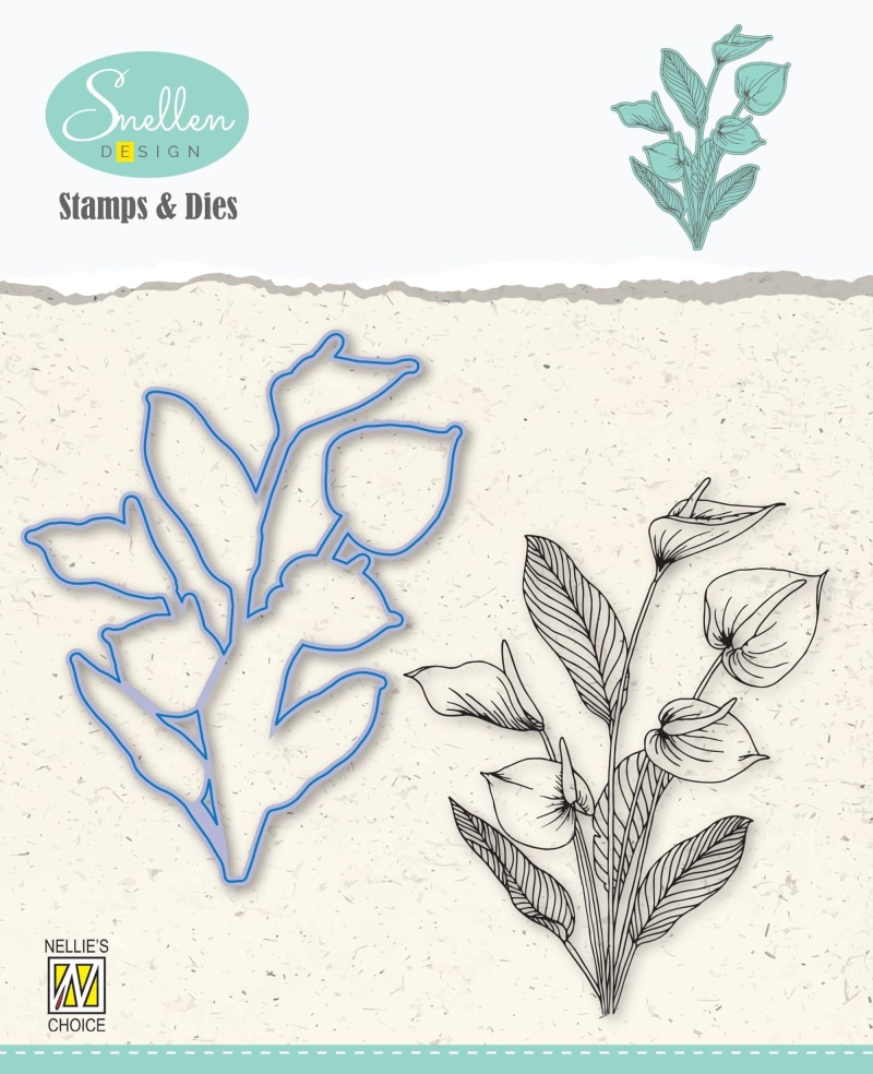 Snellen Design Flowers Anthurium Die & Stamp Set