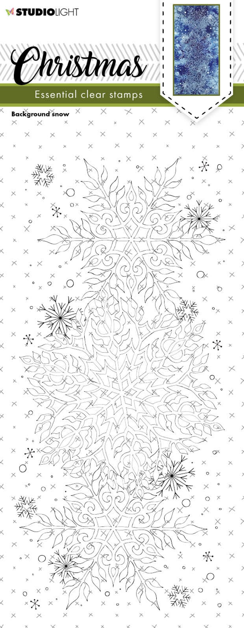 Sl Clear Stamp Christmas Background Snow Essentials 105X210x3mm 1 Pc Nr.239